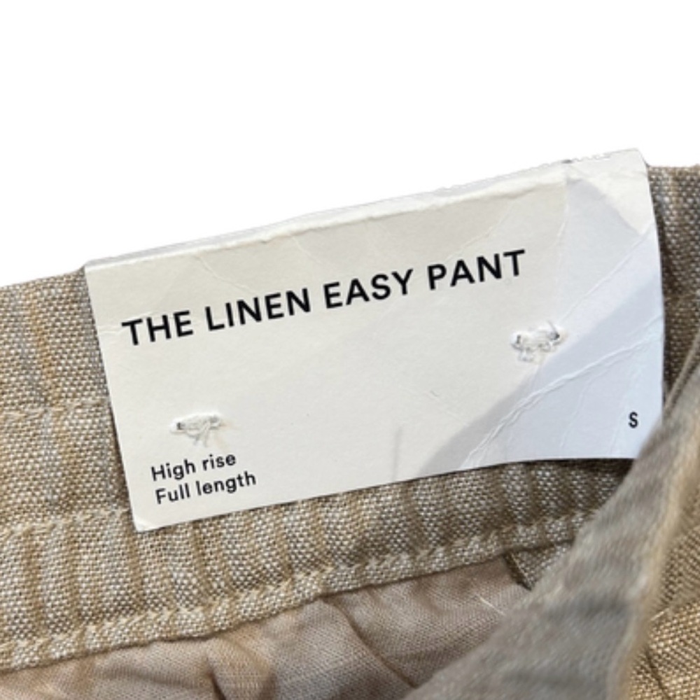 Ann Taylor The Linen High Rise Full Length Easy Pants | Beige | Size S | NWT - Picture 3 of 5